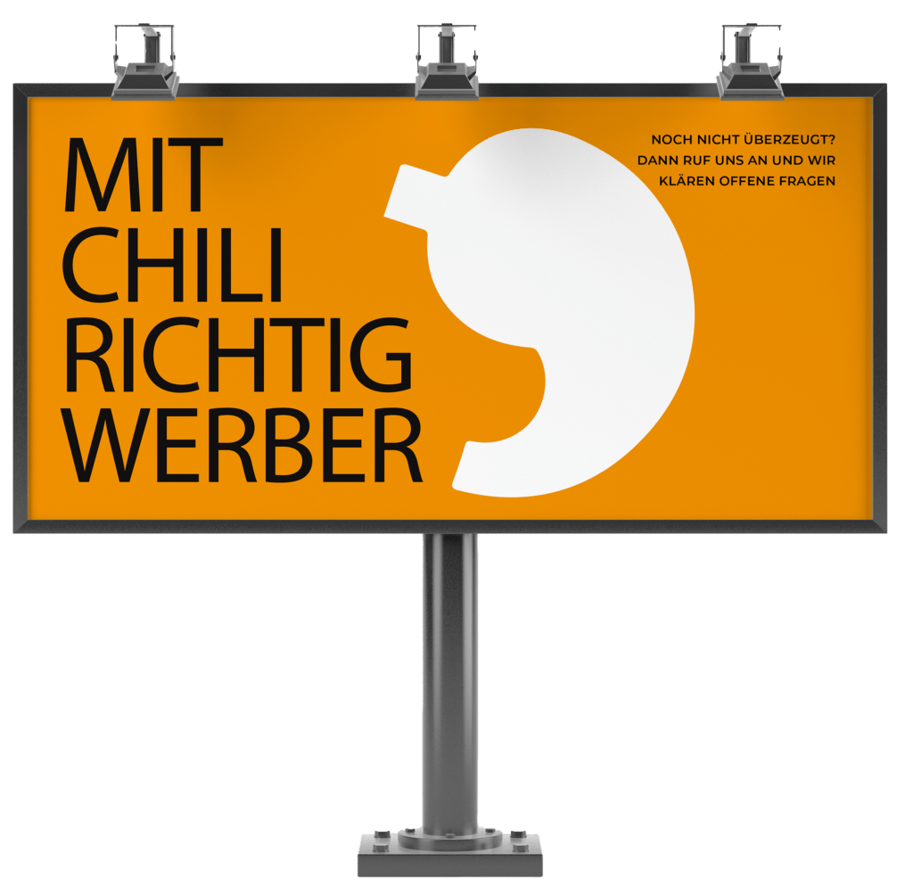 Werbetechnik 1 Werbeplakat: Mit Chili richtig werben